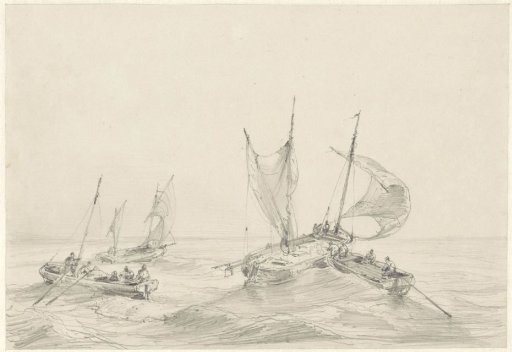 Sea with Fishing Ships