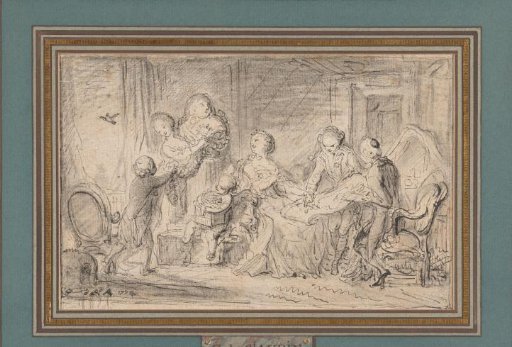 Lady having a design presented to her