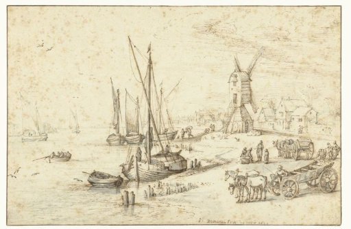 A mill on a busy river