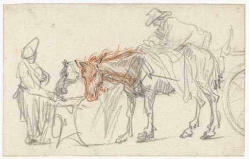Two Horses at a Posting Inn