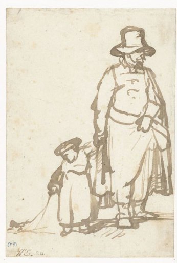 Standing Man with a Child by the Hand