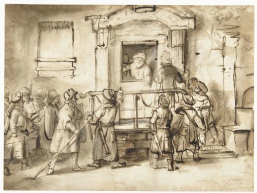 De mannen van Sodom bij het huis van Loth