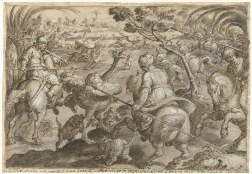 Hunt of Ostriches in Barbary