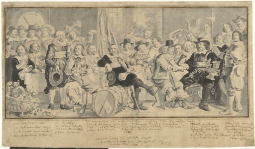 The Shooters' Banquet in the Crossbow or St. George's Hall in Amsterdam to Celebrate the Signing of the Peace of Münster, 18 June 1648