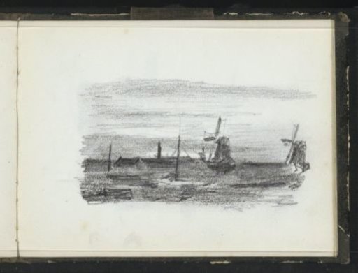 Landscape with windmills