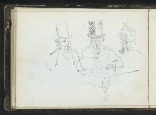 Three men at a table