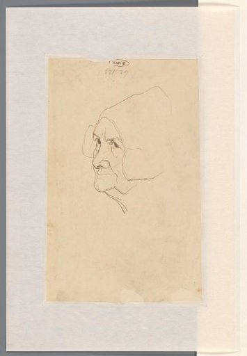 Peasant woman with a cap, facing left