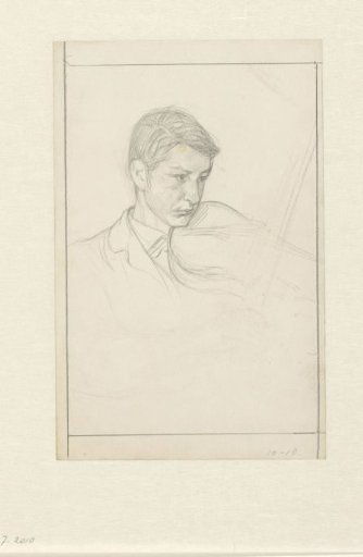 Sketch of a boy playing the violin