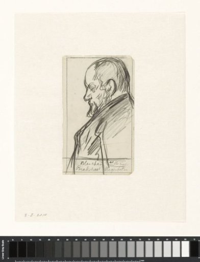 Sketch of a Bearded Man, Profile to the Left
