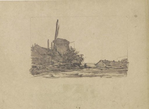 Farmhouse with windmill