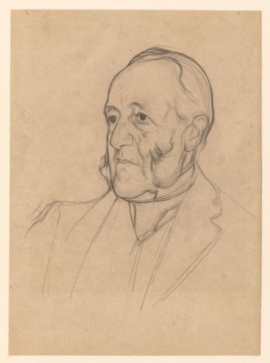 Portrait of a Gentleman with Sideburns, Facing Left