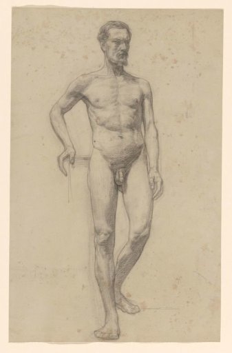Standing male nude, seen from the front
