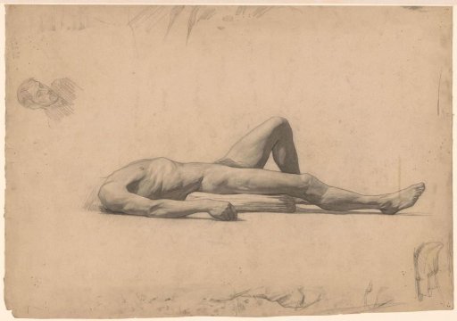 Recumbent Male Nude, Without a Head