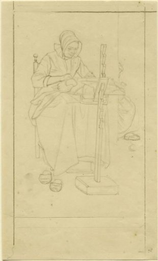 Lace worker in 's Gravenmoer