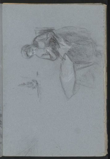 Woman working at a table