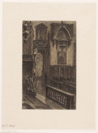 Church interior of the Frari in Venice