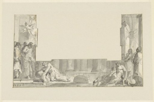 Border with Christ at the pool of Bethesda