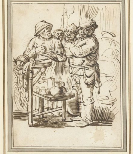 Quack with three peasants and two children