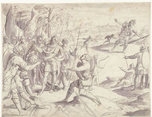 David Asks Saul Permission to Fight Goliath