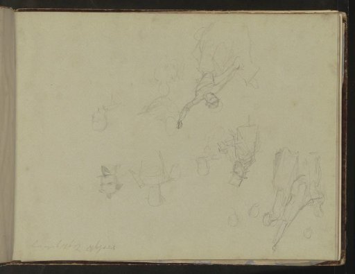 Study sheet with standard-bearers and a dancing woman
