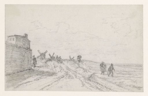 Road on the Butte with Mills in the Distance