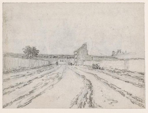 Country road between walls