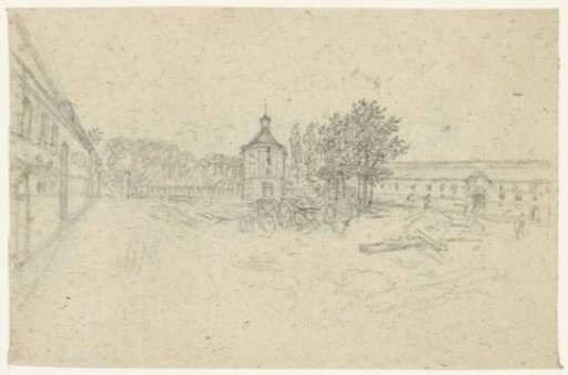 Courtyard of barracks