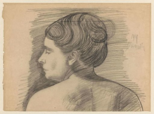 Study of a woman, back view