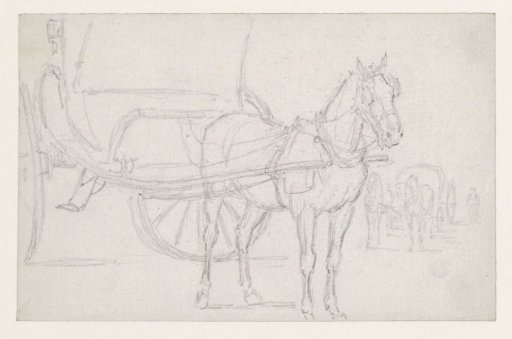 Horse before a kind of sledge