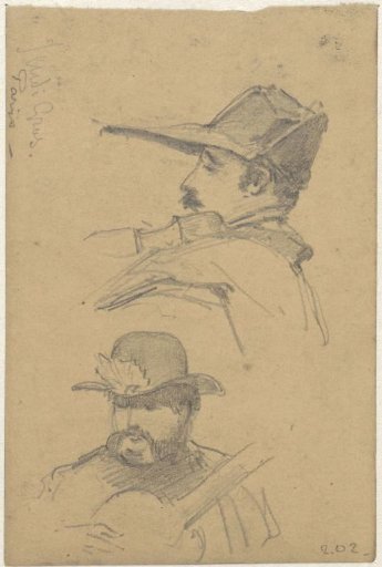 Heads of two musicians