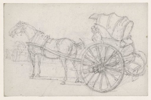 Carriage with coachman to the left