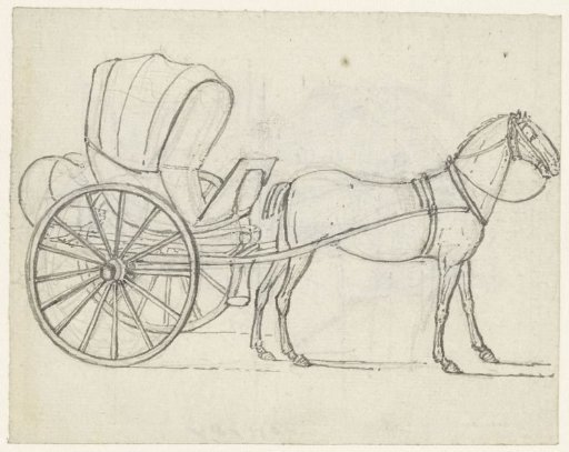 Sleigh with one horse to the right