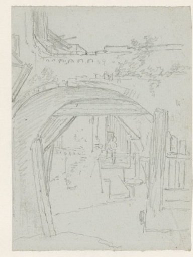 View under a bridge