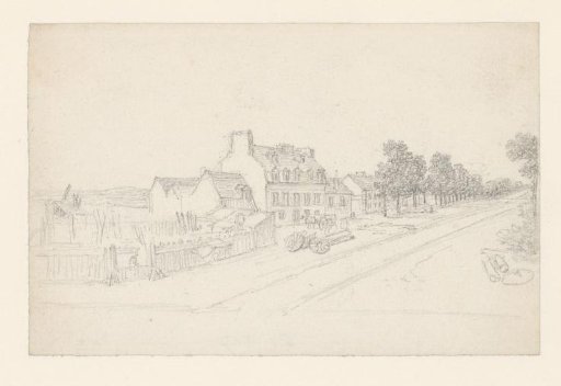 House with a timber yard on a street