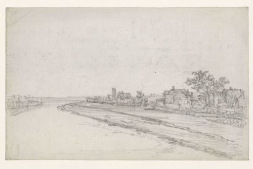 River; houses to the right