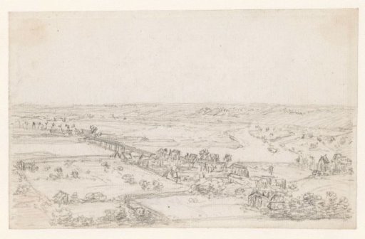 Unfinished sketch of a hilly landscape