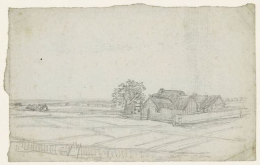 Group of farmhouses in fields