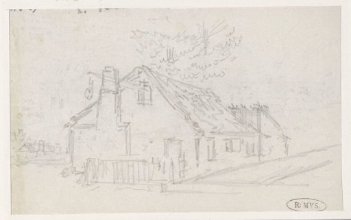 House with a signboard