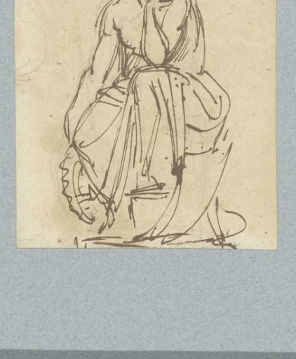 Seated allegorical female figure