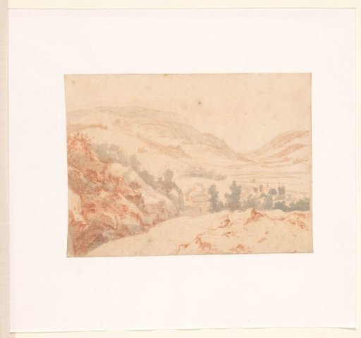 Hilly Landscape with View of a Village