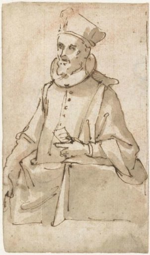 Portrait of a standing man at a pulpit