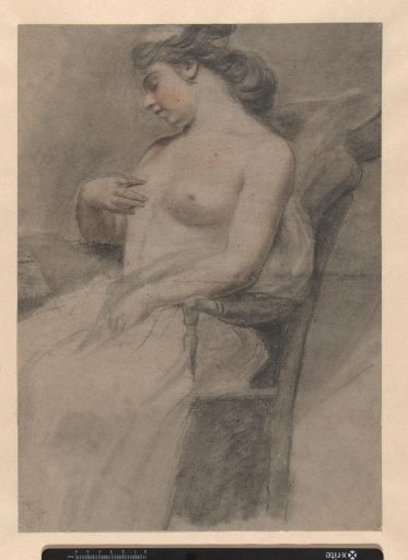 Seated nude woman
