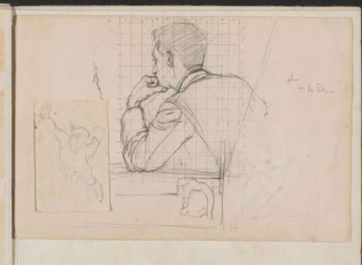 Falling man with a cap