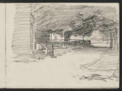 Landscape with a Path Along Houses