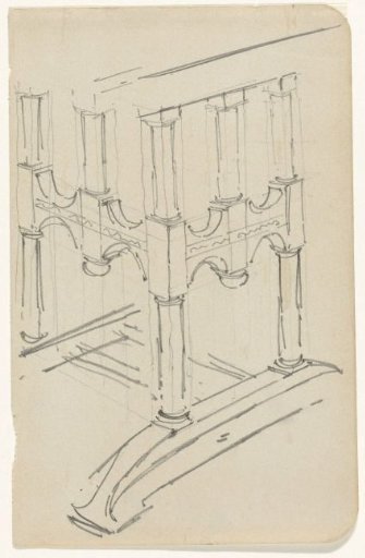 Sketch of the stand of a small table