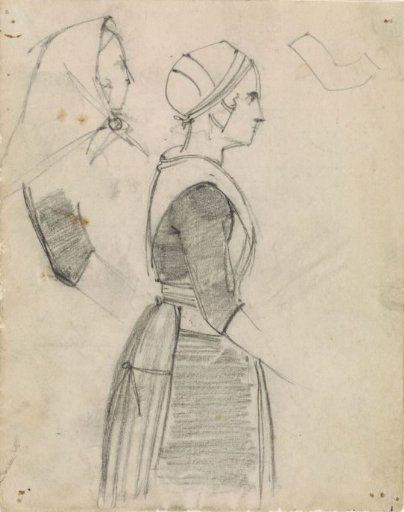 Study of a woman in Spakenburg costume