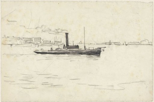 Tugboat on a river