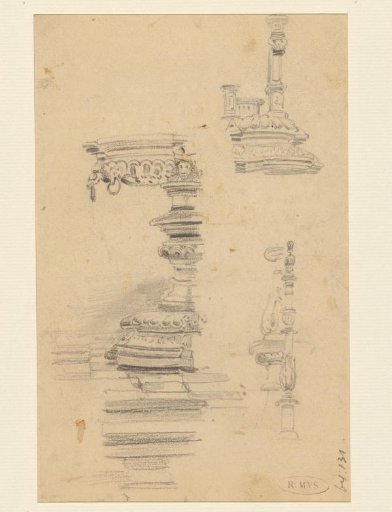 Studies of a baptismal font