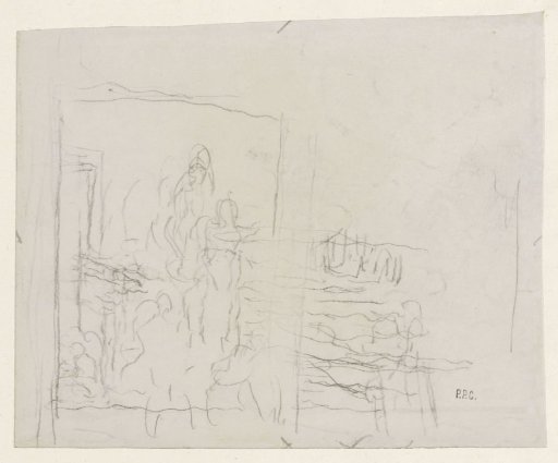 Composition sketch for a figure-rich work