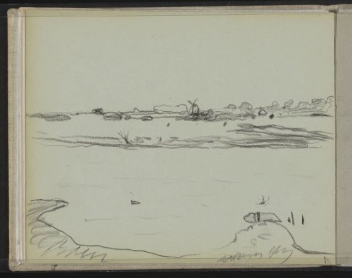 River landscape with a mill